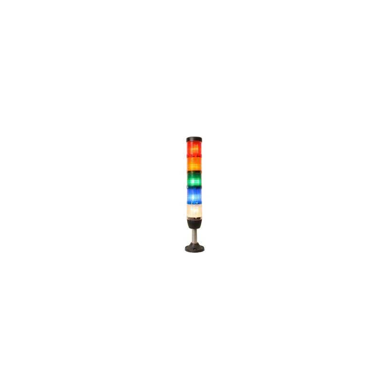IK55F024ZM03 ⟡ Сигнальная колонна Ø 50 мм. Красный, жёлтый, зелёный, синий, белый, 24 V DC, стробоскоп Flash, с зуммером