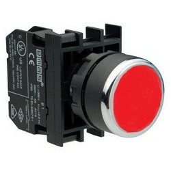 B260FК ⟡ Кнопка с фиксацией и светодиодной подсветкой красная (1НЗ)