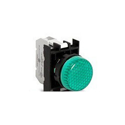 CP090XY ⟡ Арматура сигнальная зеленая со светодиодом 12-30 В переменного и постоянного тока