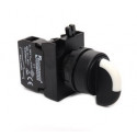 Переключатель 0-1 с фиксацией (1НО) с LED синий (12-30В AC-DC)