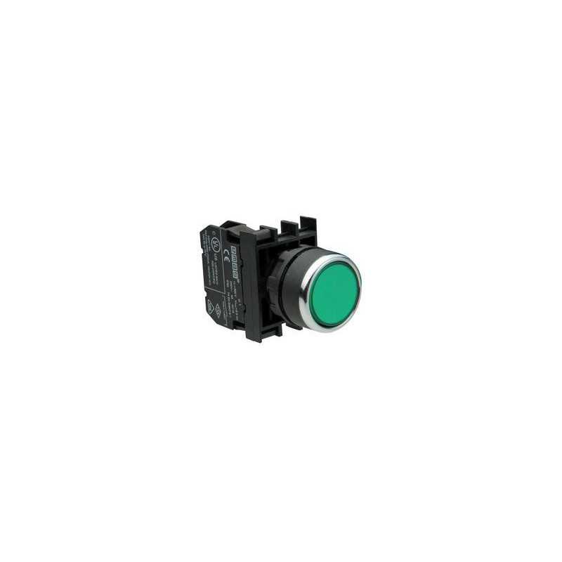 B130DY ⟡ Кнопка с неоновой подсветкой зеленая