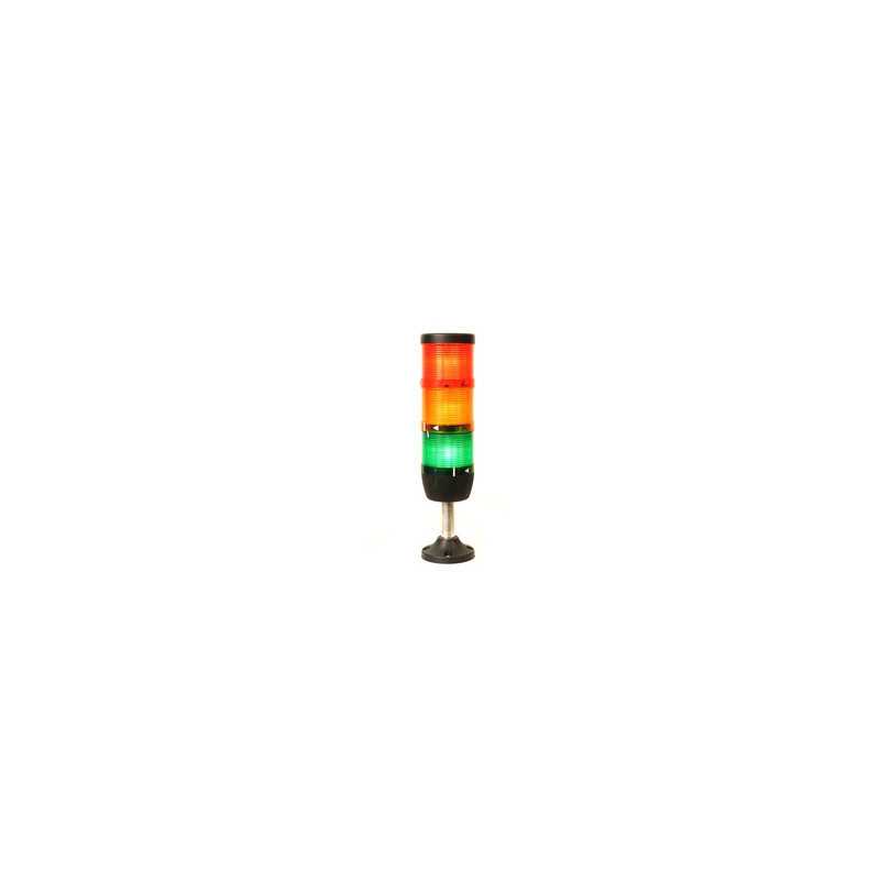 IK73L220XM01 ⟡ Сигнальная колонна Ø 70 мм. Красная, желтая, зеленая 220 вольта, светодиод LED