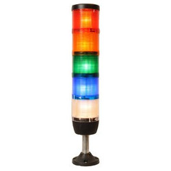 IK75F220XM01 ⟡ Сигнальная колонна Ø 70 мм. Красная, желтая, зеленая, белая, синяя, 220 вольт, стробоскоп FLESH