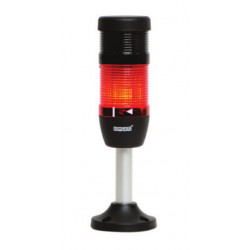 IK51L220ZM03 ⟡ Сигнальная колонна Ø 50 мм. Красная 220 V AC, светодиод LED, с зуммером