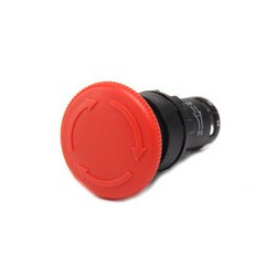 MB200E ⟡ Кнопка нажимная «Грибок» моноблочная Ø 40 мм, красная