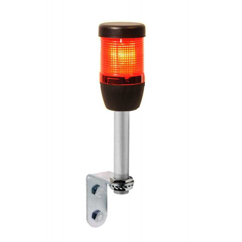 IK51L024ZD01 ⟡ Сигнальная колонна Ø 50 мм, красная, 24 V DC, светодиод LED алюминиевое настенное соединение 100 мм, с зуммером