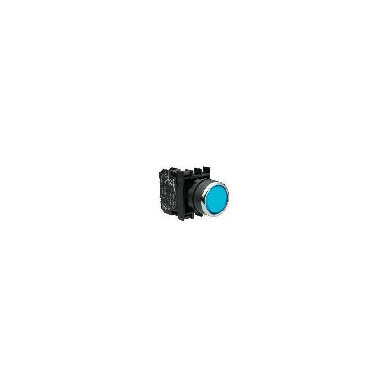 B132DМ ⟡ Кнопка с неоновой подсветкой синяя