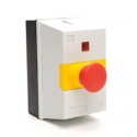 MKS1-KES ⟡ Корпус автомата защиты c аварийной кнопкой «Грибок» Ø 40мм и сигнальной арматурой