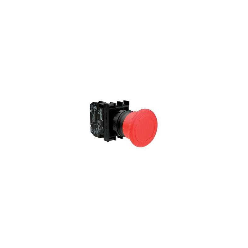 B200E ⟡ Кнопка нажимная «Грибок» аварийная Ø 40 мм, красная