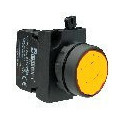 Кнопка нажимная круглая желтая CP102DS (1НО+1НЗ)