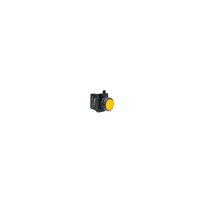 CP102DS ⟡ Кнопка нажимная круглая желтая (1НО+1НЗ)