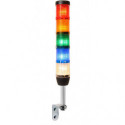 Сигнальная колонна Ø 50 мм. Красная, желтая, зеленая, синяя, белая, 24 V DC LED, алюминиевое настенное соединение 100 мм