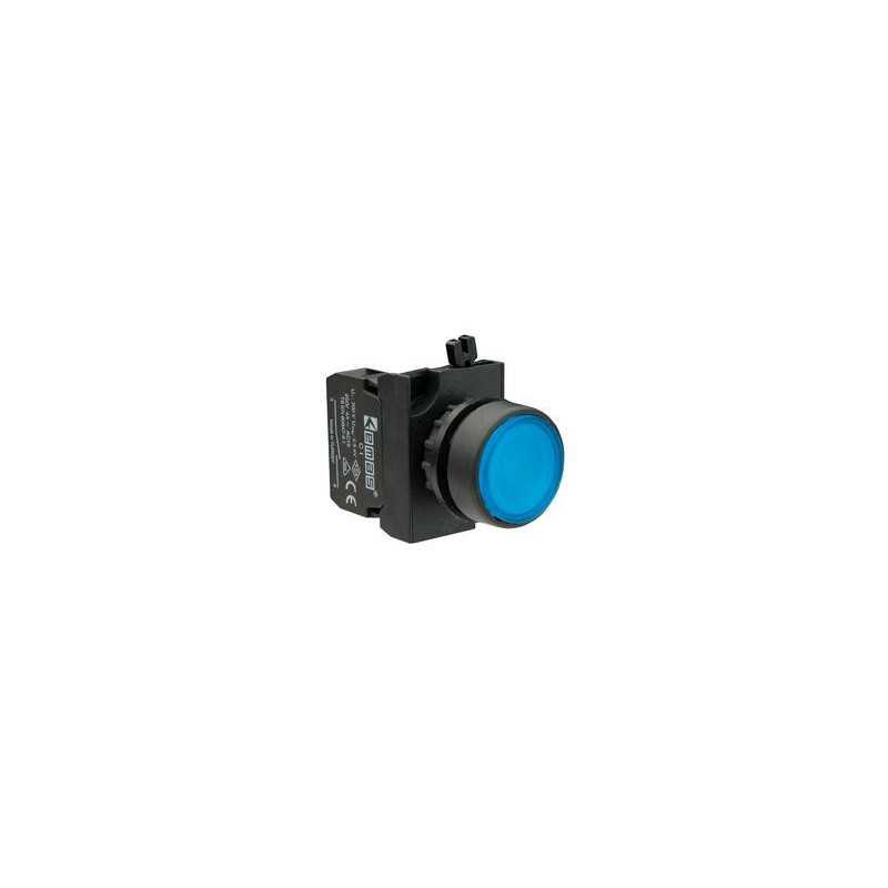 CP100DM ⟡ Кнопка нажимная круглая синяя (1НО)