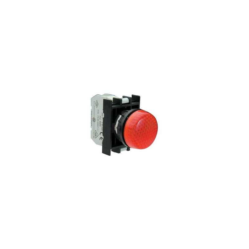 B0K0XK ⟡ Арматура сигнальная красная со светодиодом 100-200 В переменного тока