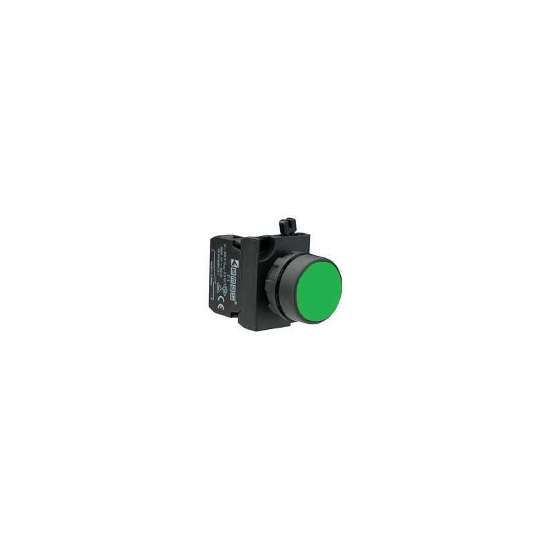 CP100DY ⟡ Кнопка нажимная круглая зеленая (1НО)